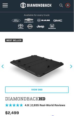 Diamondback truck bed cover