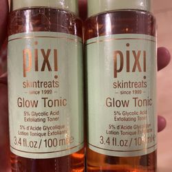2 Brand New Unopened Bottles Of Pixi Skintreats Balancing Face Toner Glow Tonic 3.4 Oz Bottles 