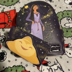 Disney “Wish” Loungefly Backpack And Loungefly Wallet 