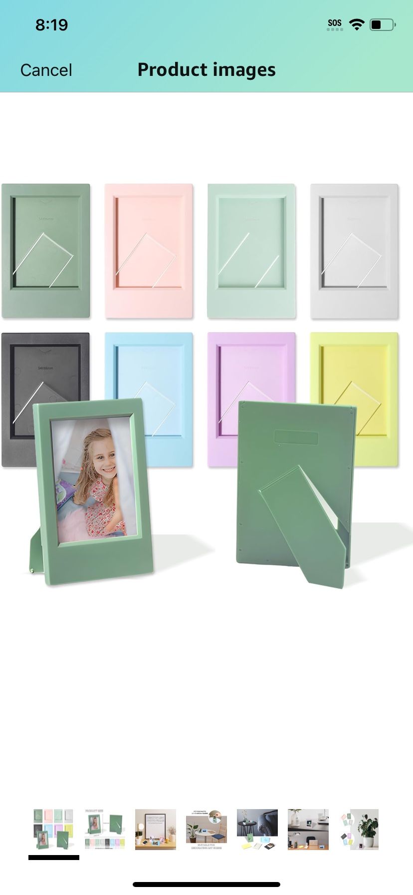 8 Pcs Colorful Mini 3 Inch Photo Frames (2x3 Inch), Mini Picture Frames