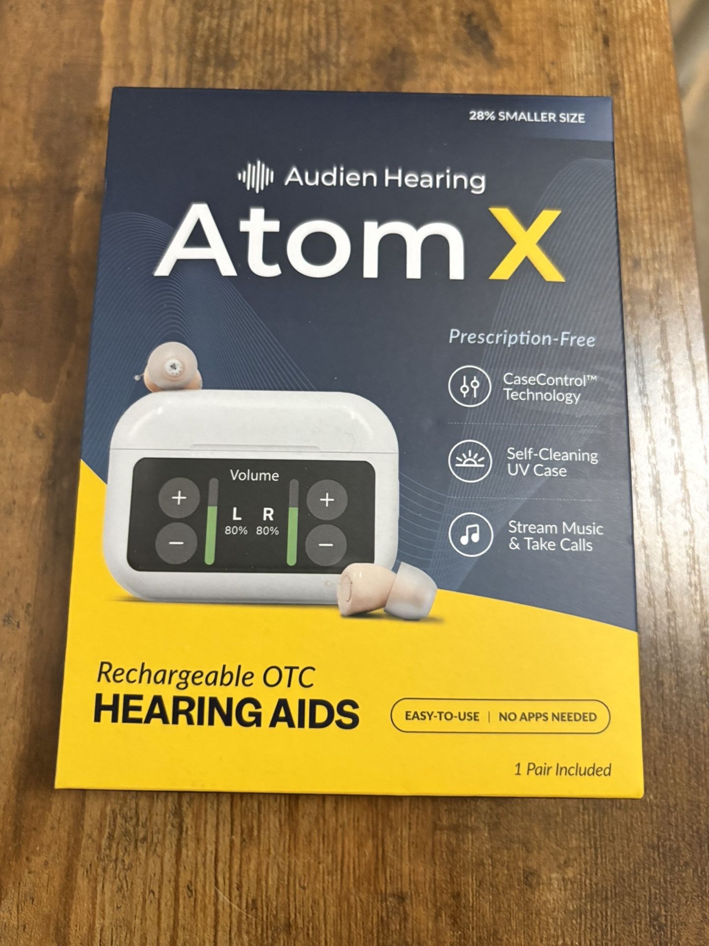 Audien Atom X Hearing Aids.