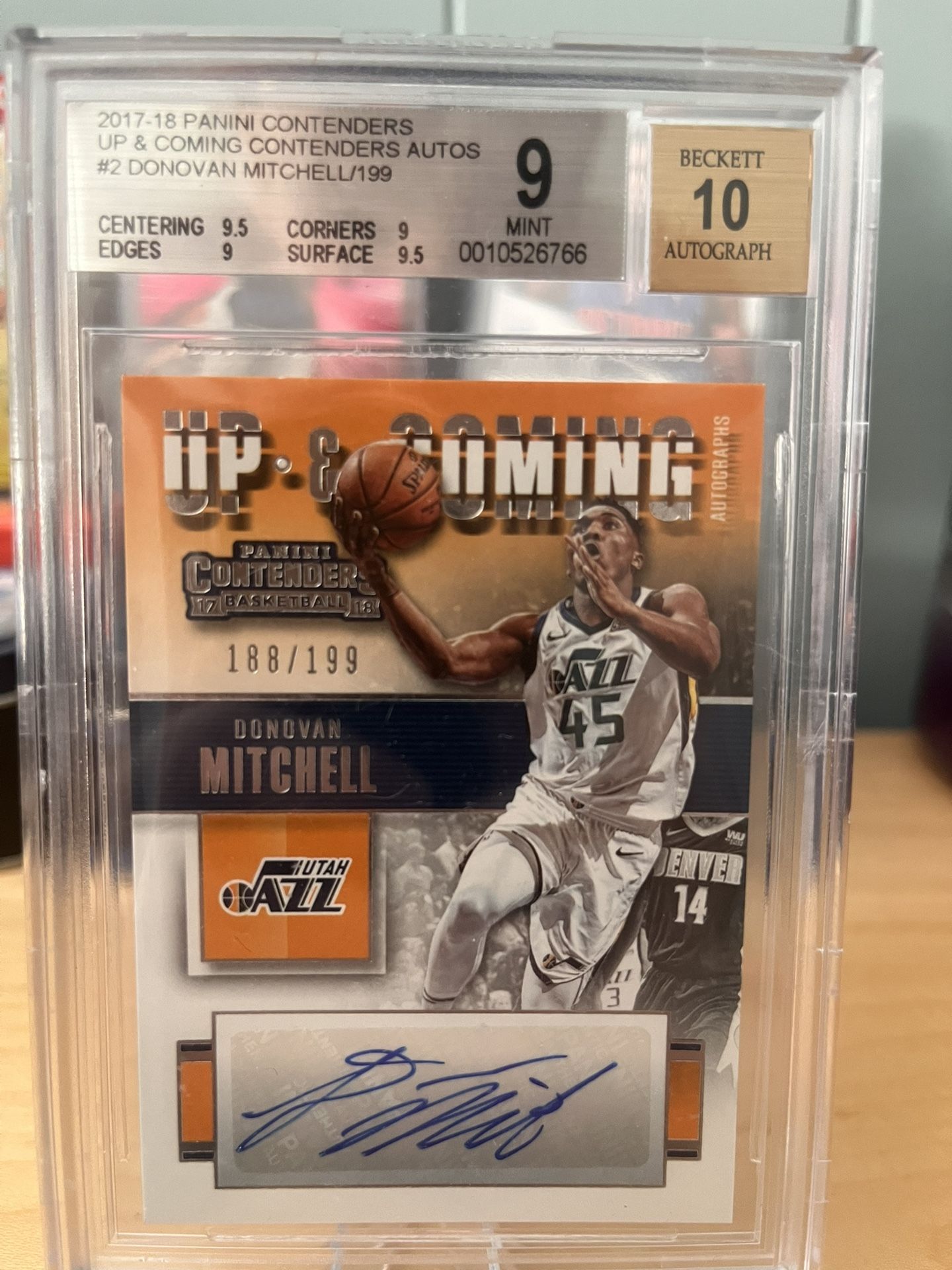 Donovan Mitchell rookie Auto /199 BGS9