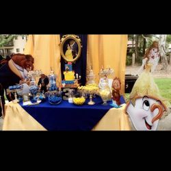 Candy table special with 2 balloon coulmns