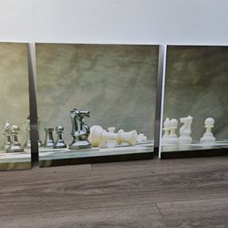 Chess Art - 3 Piece / Great Condition 