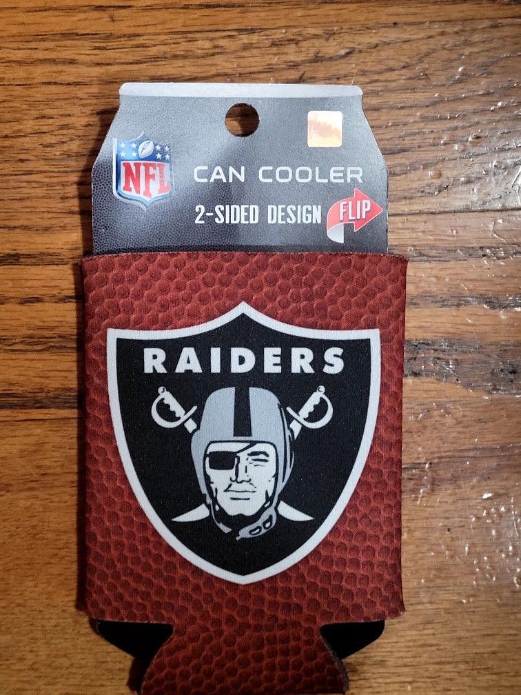 Brand New Raiders 2 Sided Can Cooler