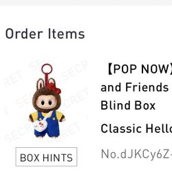 THE MONSTERS × Hello Kitty and Friends Series-Vinyl Plush Pendant Blind Box Classic Hello Kitty (Secret)