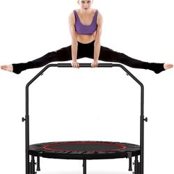Rebounder Trampoline for Adult,460 LBS Mini Trampoline for Adults with Bar,Exercise Trampoline Indoor/Outdoor Use,40 inch Fitness Rebounder ( please f