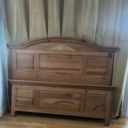 Oak Queen Headboard and Footboard