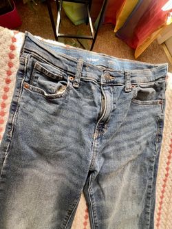 Old Navy Boys Jeans Size 16 Straight Built-In Flex Blue Denim