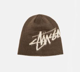 Stussy brushed out logo skullcap beanie NEW