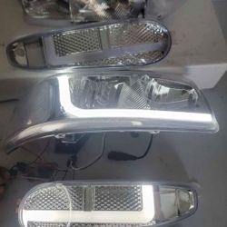01-06 Gmc Sierra Yukon LED DRL Headlights Luces Micas Calaveras Faros Faroles Focos Headlamps 