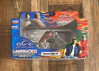 American Chopper The Series on Discovery Channel CUSTOM RIGID #2 Die Cast 1:18 Scale Orange County Choppers Motorcycle, Joy Ride, Ages 8+ *NEW in Box*