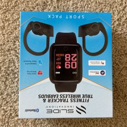 Slide Fitness Tracker & True Wireless Earbuds 