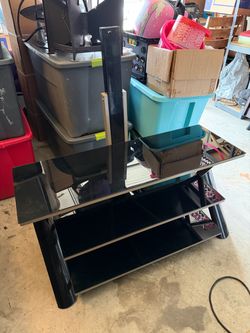 Glass TV stand and console
