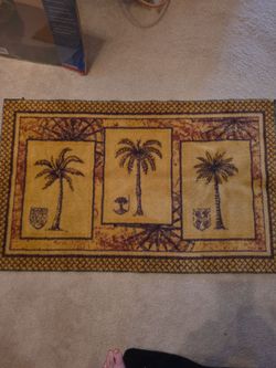 Palm tree rug 48" x 30"