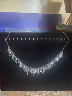 Banana Republic Silver Long Boho Tribal Necklace