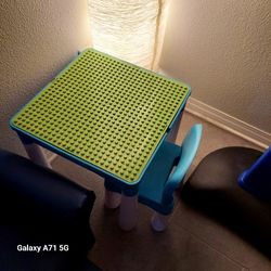 Kids Double Sided Lego Desk And Chair