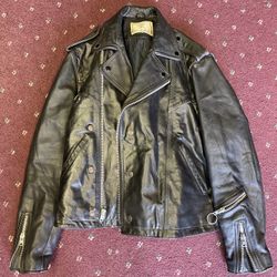 Vintage Euro Leather Biker Jacket