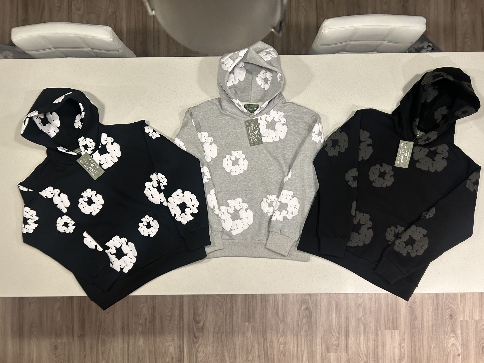 S,M,L Denim tear hoodies
