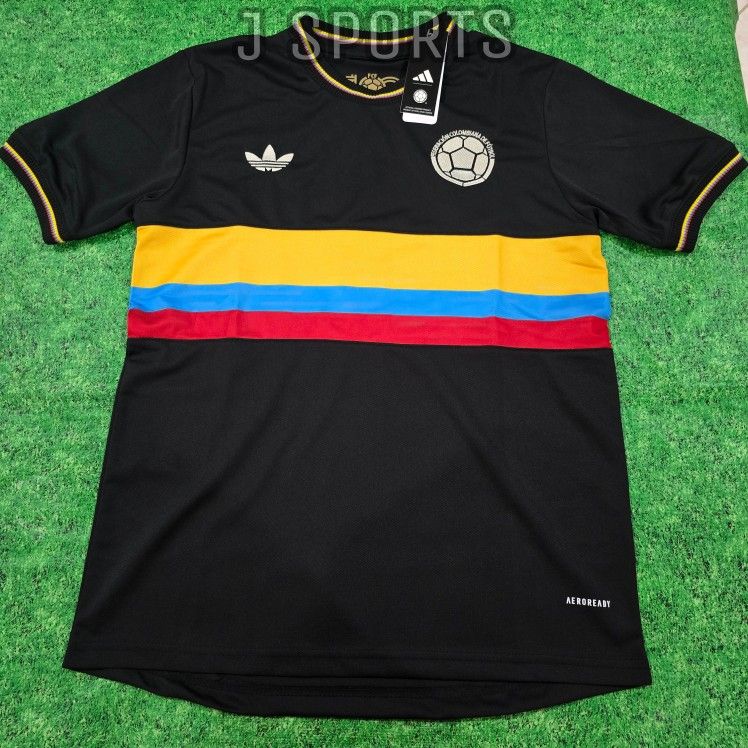 Colombian 100th Year Edition Soccer Special Black Jersey Medium M