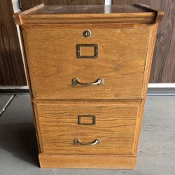Oak Legal Size File Cabinet 