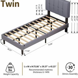Twin size bed
