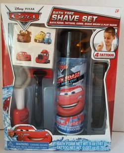 DISNEY CARS BATH TIME SHAVE SET