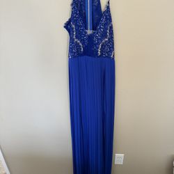 Royal Blue Gown/Dress - Sz Small