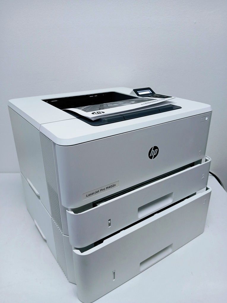 Laser Printer DUAL-TRAY || Hp LaserJet Pro M402dn || Prints Automatically Double-Sided || Speed Up To 40ppm || USB2.0 || Network || Ethernet RJ-45 ||