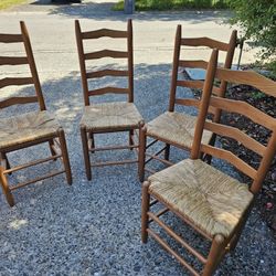 Vintage Ladder Back Chairs 