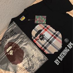 Black Burberry bape shirt