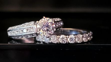 Bridal Ring Set 1.20 Carat Round Brilliant Cut 100% Real Diamonds