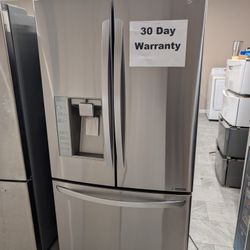 LG Stainless French Door Fridge Refrigerator - counter depth
