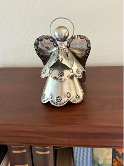 PUNCHED TIN METAL, FOLK ART, ANGEL