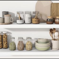 lot Of 2 Heimlove 36” Solid Pine Wood Floating Shelves for Walls, White 