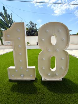 BIRTHDAY SIGN # 18 FOAM LIGHT UP  STANDS FOR BIRTHDAY 🎂 2ft x 4 ft