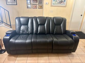 Black movie theater couch