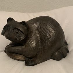 “POKEY PARK “ Authentic Bronze Raccoon