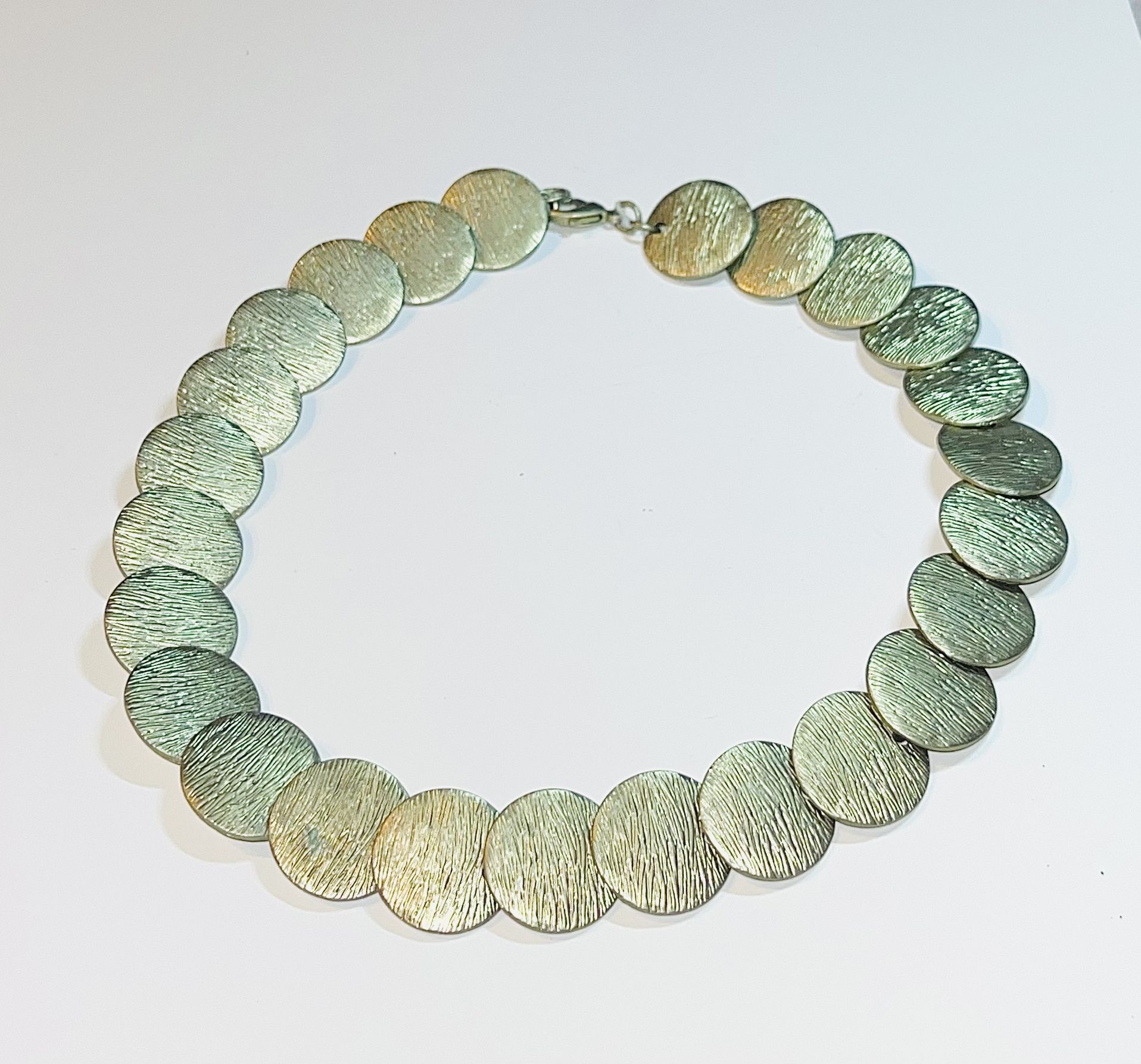 Vintage Textured Discs Choker Brutalist by Lia Sophia 