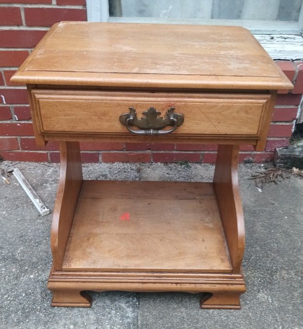 Solid Wood Night Stand For Sale
