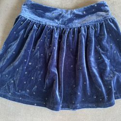 Crewcuts Girls Navy Blue Silver Stars Skirt 