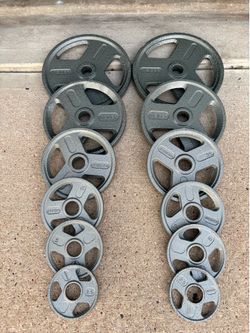 WEIDER  Olympic Barbell Grip Weight Plates $250