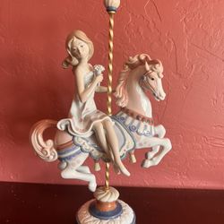 Lladro GIRL ON CARROUSEL HORSE
