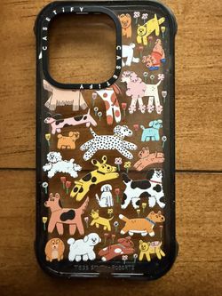 IPhone 14 Pro Phone Case “Casetify” Cute Puppies Like New