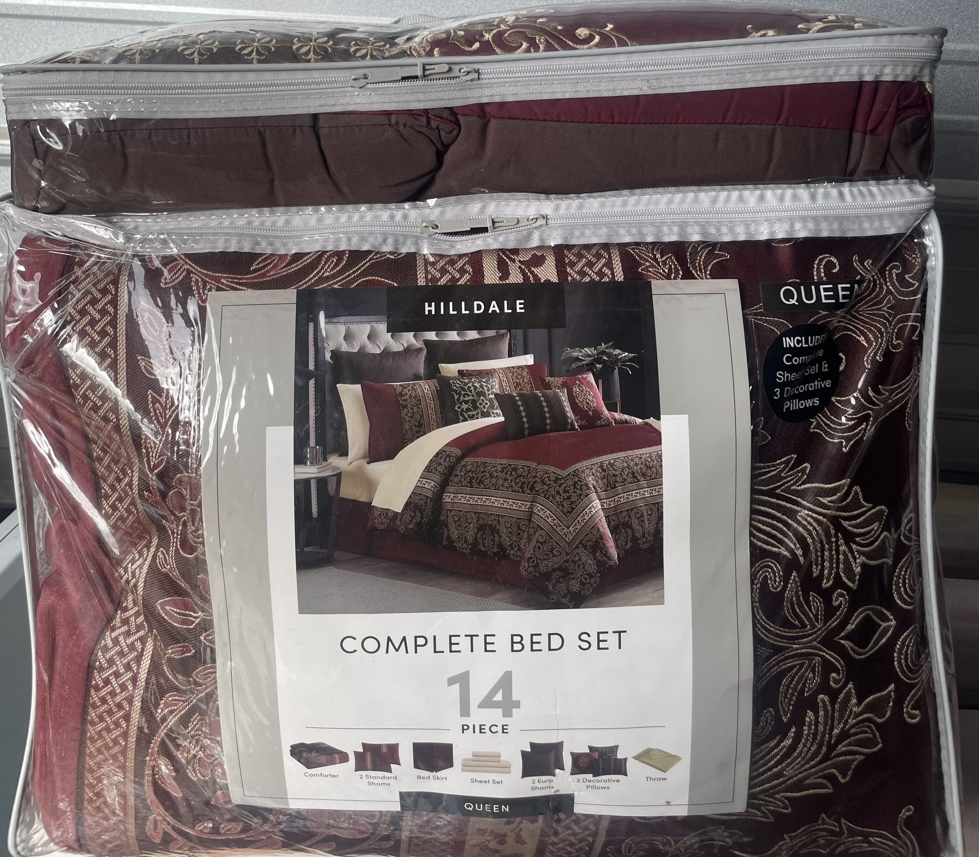New 14 Piece Complete Bed Set