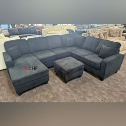 5 Piece Living Room Sectional Sofa With Ottoman  - Limited Time Offer 
