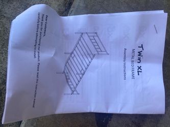 Twin XL Metal Bed Frame Assembly Instructions