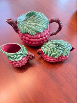 Vintage grape tea set by Andrea Sadek made in Portugal Jay Wilfred