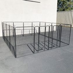 New $270 Large 10x10 FT Heavy Duty 48” Tall 16-Panel Pet Playpen Dog Crate Kennel Exercise Cage Fence
