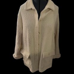 Gloria Thornton Fleece Sweater Jacket 2X